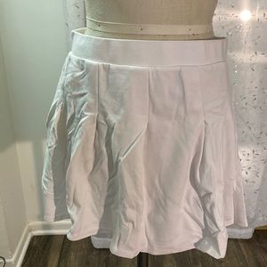 White tennis skirt